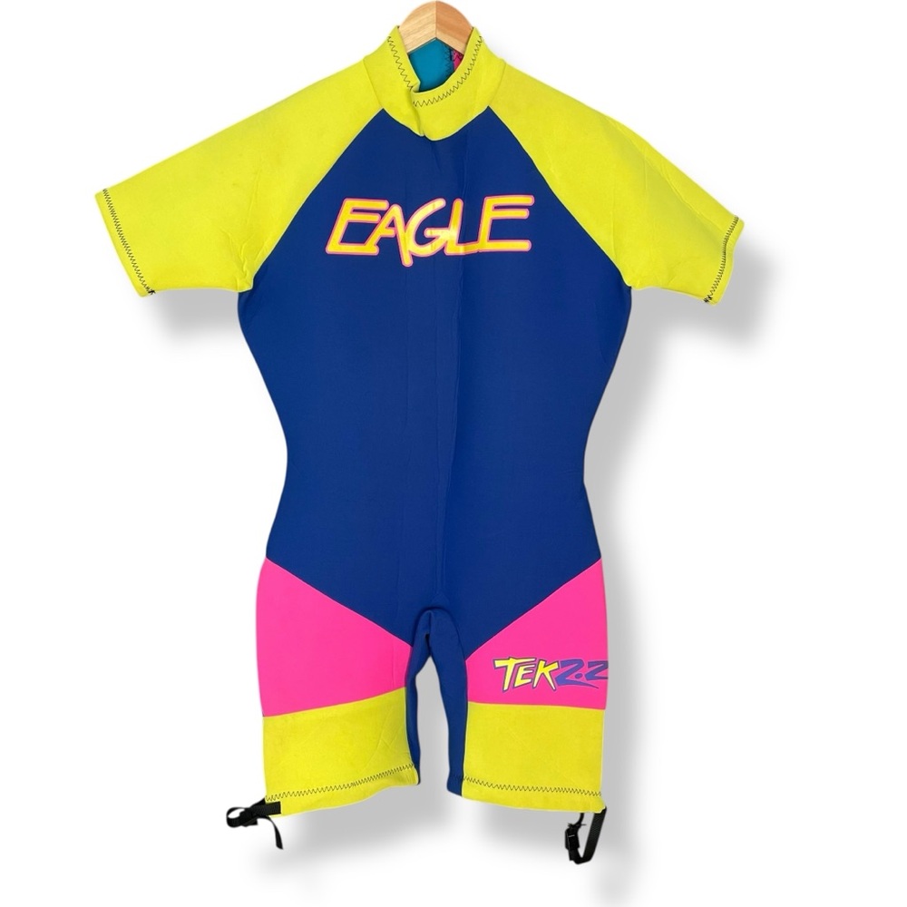 Vintage 90s Eagle Wetsuit Shorts Women Large Waterski Jet Ski Surf Scuba Snorkel